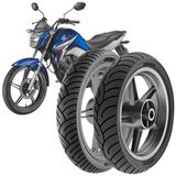 2 Pneu Moto Honda Cg Titan Rinaldi 90/90-18 57p 80/100-18 47p HB37